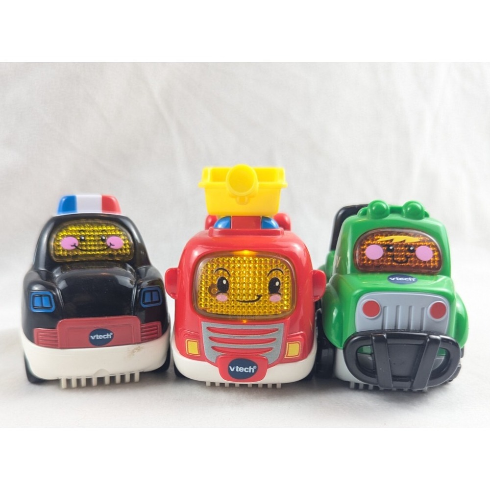 VTech Go Go Smart Wheels Lot of 3 SUV Fire Truck Police Talking Light-Up Toys